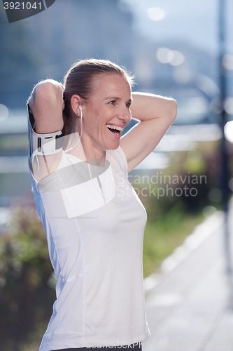 Image of jogging woman portrait