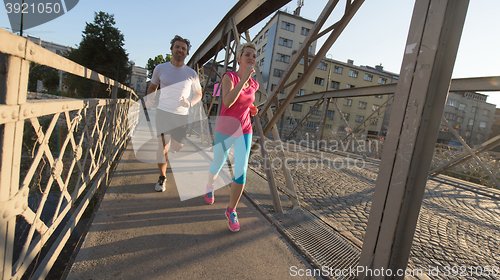 Image of couple jogging