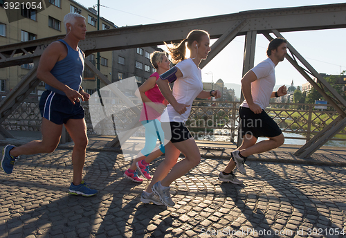 Image of people group jogging