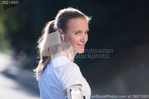 Image of jogging woman portrait