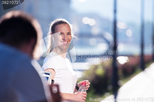 Image of jogging woman portrait