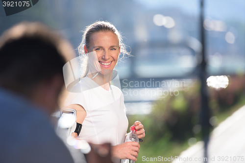 Image of jogging woman portrait