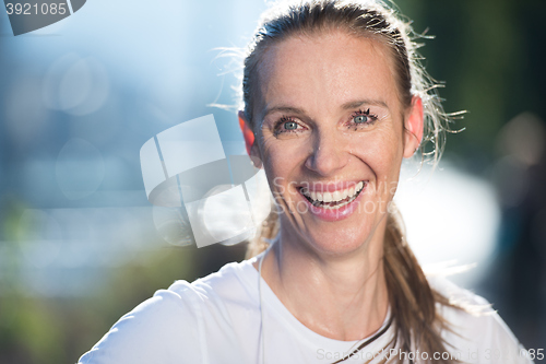 Image of jogging woman portrait