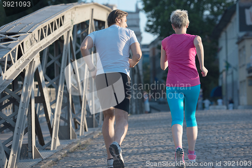 Image of couple jogging