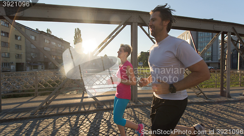 Image of couple jogging