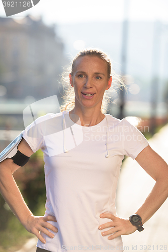 Image of jogging woman portrait