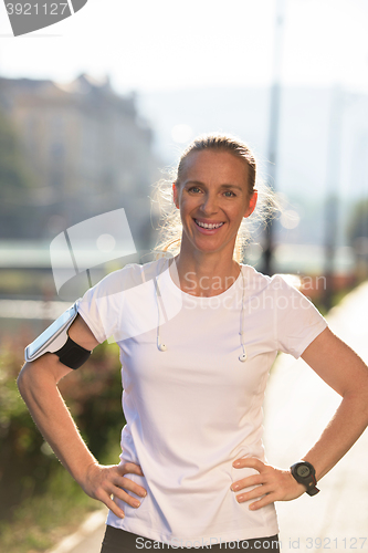 Image of jogging woman portrait