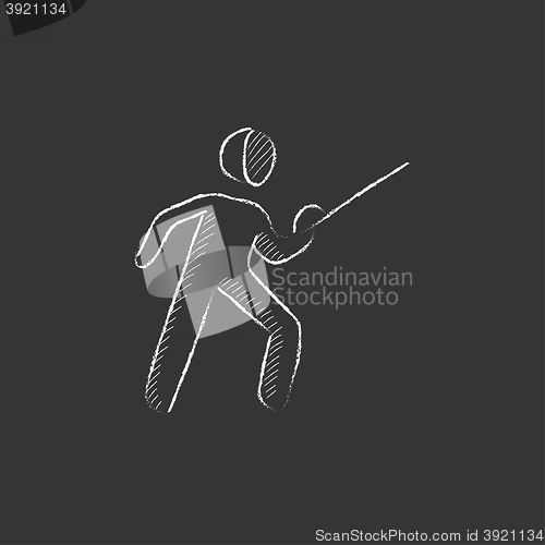 Image of Fencing. Drawn in chalk icon.