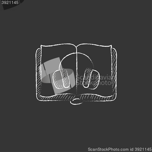 Image of Audiobook. Drawn in chalk icon.