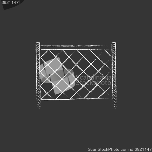 Image of Sports nets. Drawn in chalk icon.