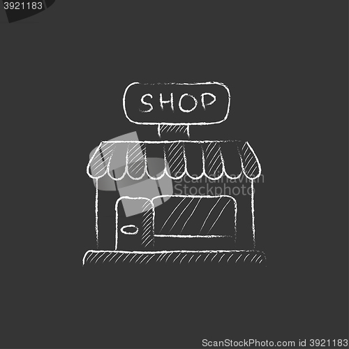 Image of Shop. Drawn in chalk icon.