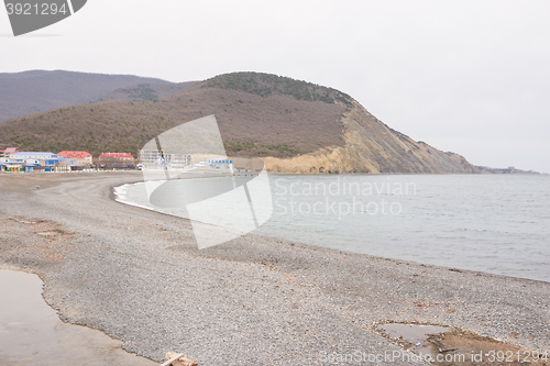 Image of Panoramic views of the sea bay in the village of Sukko spring