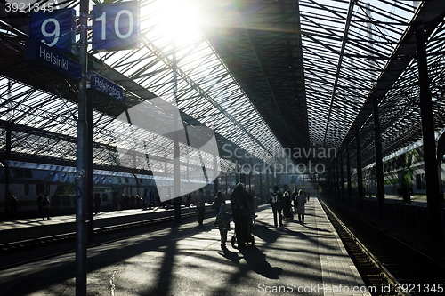 Image of HELSINKI, FINLAND – OKTOBER 8, 2015: platform of Central Stati