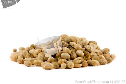 Image of A pile of Soybeans isolated on white background