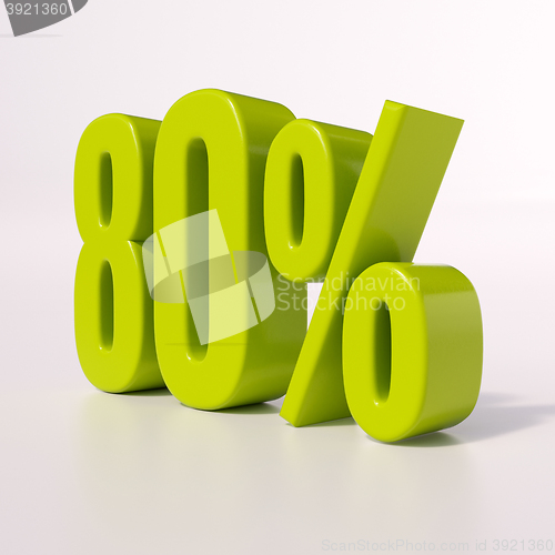 Image of Percentage sign, 80 percent