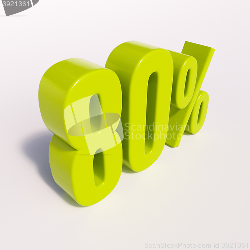 Image of Percentage sign, 80 percent