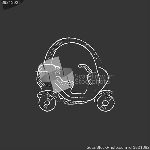 Image of Rickshaw. Drawn in chalk icon.