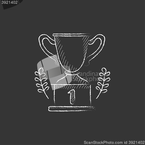 Image of Trophy. Drawn in chalk icon.