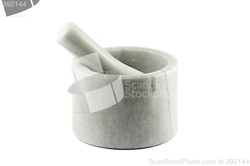 Image of Mortar and Pestle isolated on white backgorund