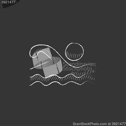 Image of Swimmer. Drawn in chalk icon.
