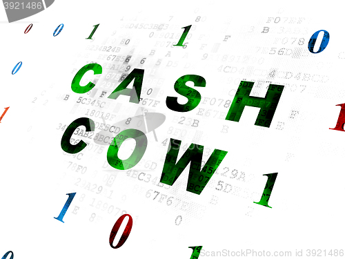 Image of Business concept: Cash Cow on Digital background