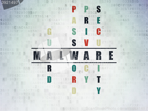 Image of Privacy concept: Malware in Crossword Puzzle