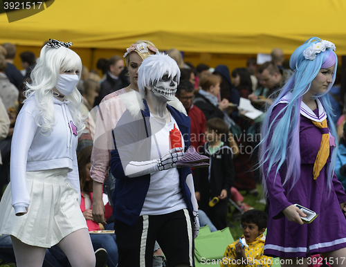 Image of HELSINKI, FINLAND – MAY 15, 2016: Japanese cherry blossom fest