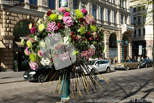 Image of HELSINKI, FINLAND – MAY 23, 2015: Pohjoisesplanadi - street in