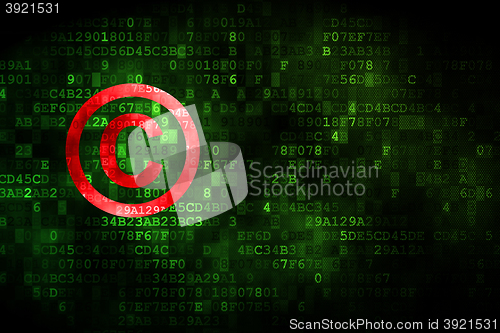 Image of Law concept: Copyright on digital background