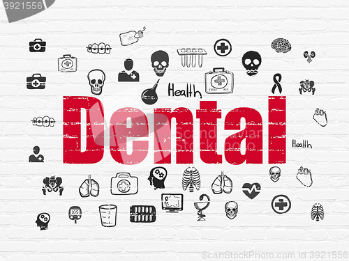 Image of Healthcare concept: Dental on wall background