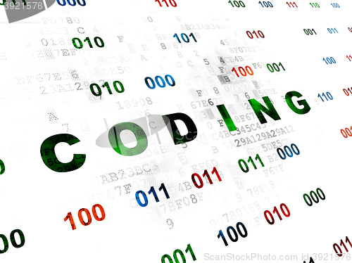 Image of Software concept: Coding on Digital background