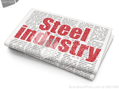 Image of Industry concept: Steel Industry on Newspaper background