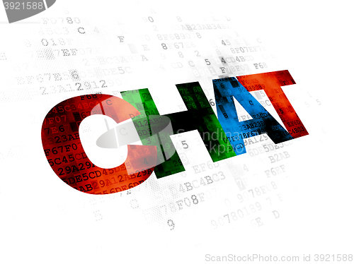 Image of Web design concept: Chat on Digital background