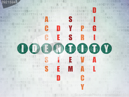 Image of Security concept: Identity in Crossword Puzzle