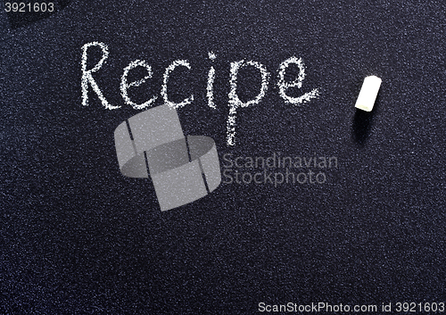 Image of black board for recipe