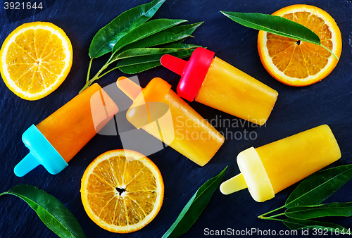 Image of homemade orange icecream