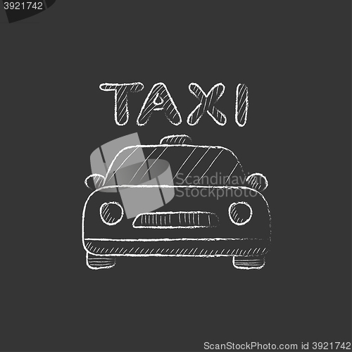 Image of Taxi. Drawn in chalk icon.