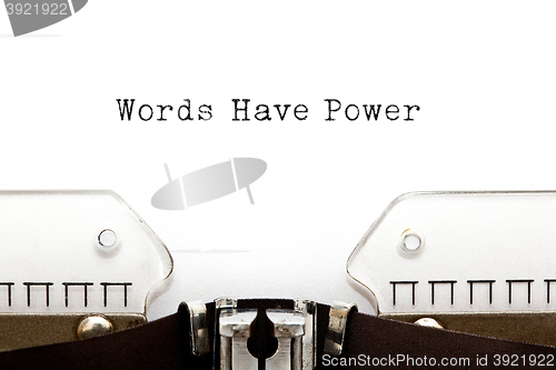 Image of Words Have Power Typewriter