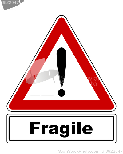Image of Attention sign with exclamation mark and added information