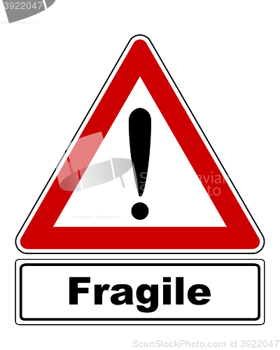 Image of Attention sign with exclamation mark and added information