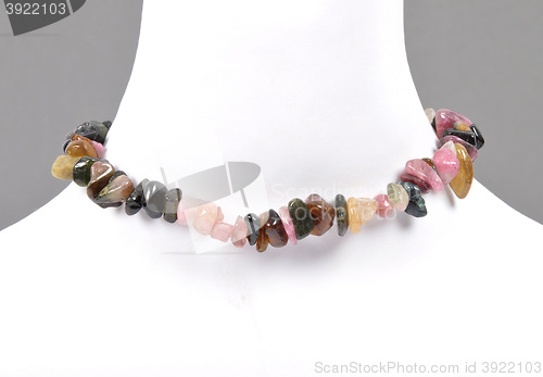 Image of Splintered tourmaline chain on bust