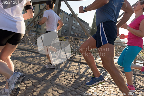 Image of people group jogging
