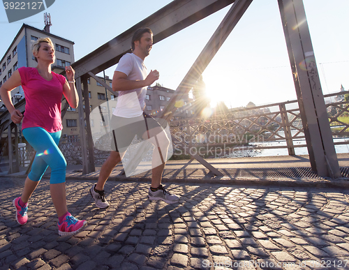 Image of couple jogging