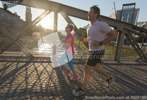 Image of couple jogging