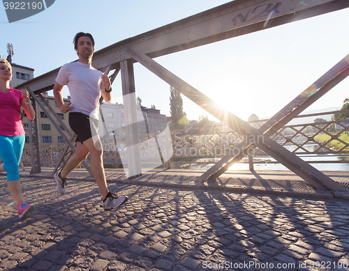 Image of couple jogging
