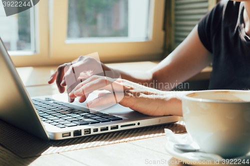 Image of girl working on computer