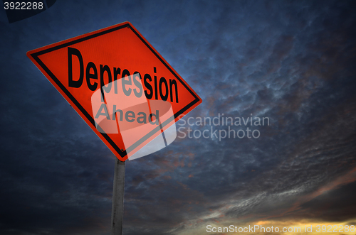 Image of Depression warning road sign