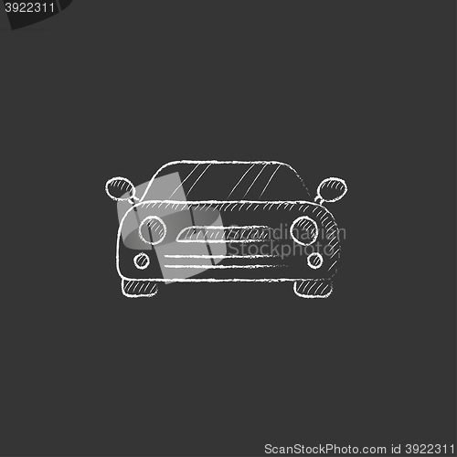 Image of Car. Drawn in chalk icon.