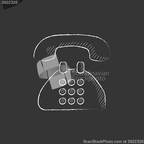 Image of Telephone. Drawn in chalk icon.