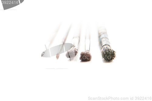 Image of Dirty used paintbrushes 